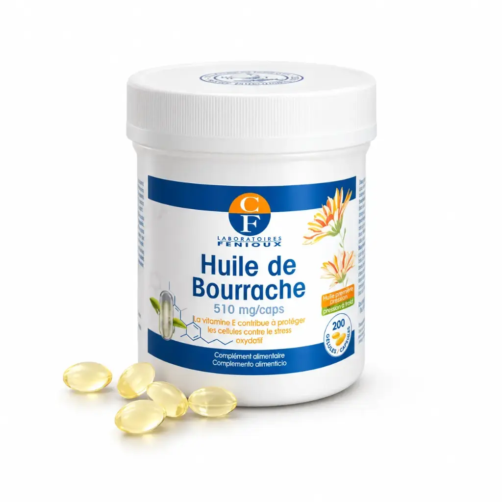 HUILE DE BOURRACHE - 200 capsules