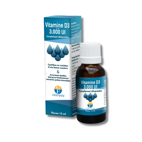VITAMINE D3 3000UI gouttes - 15 ml