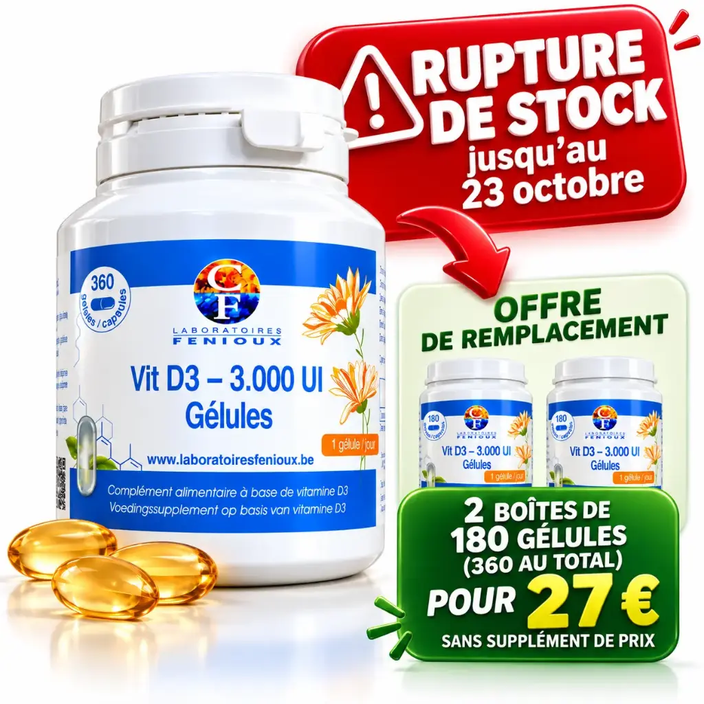 VITAMINE D3 3000UI - 360 Softgélules