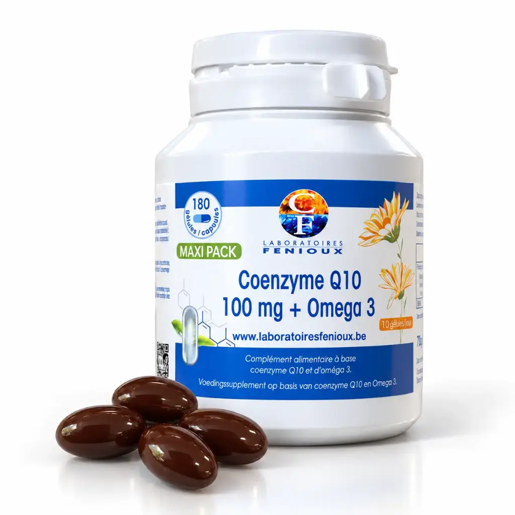 COENZYME Q10 100mg - OMEGA 3 - 180 gélules