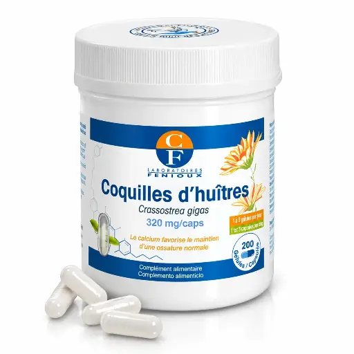 [D155] COQUILLES D'HUITRES - 200 gélules