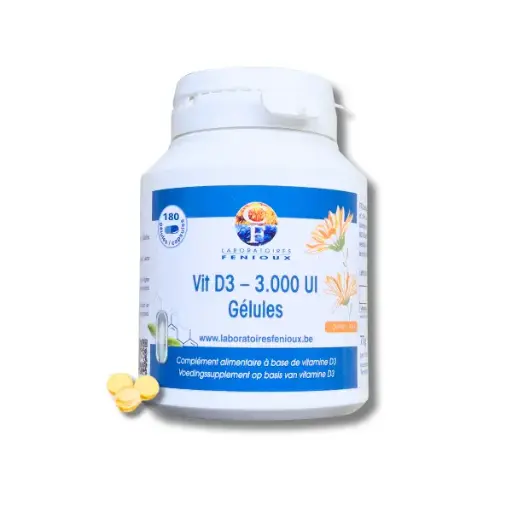 [G745] VITAMINE D3 3000UI - 180 Softgélules